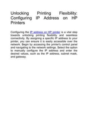 How to Print on HP Printer: Unlocking the Secrets of Efficient Printing